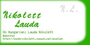 nikolett lauda business card
